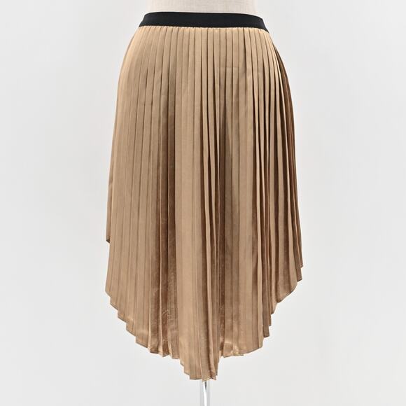 Joie Skirt Womens Size XS Pleated Elastic Waist Pull On Knee Length Gold Capsule - Picture 1 of 11